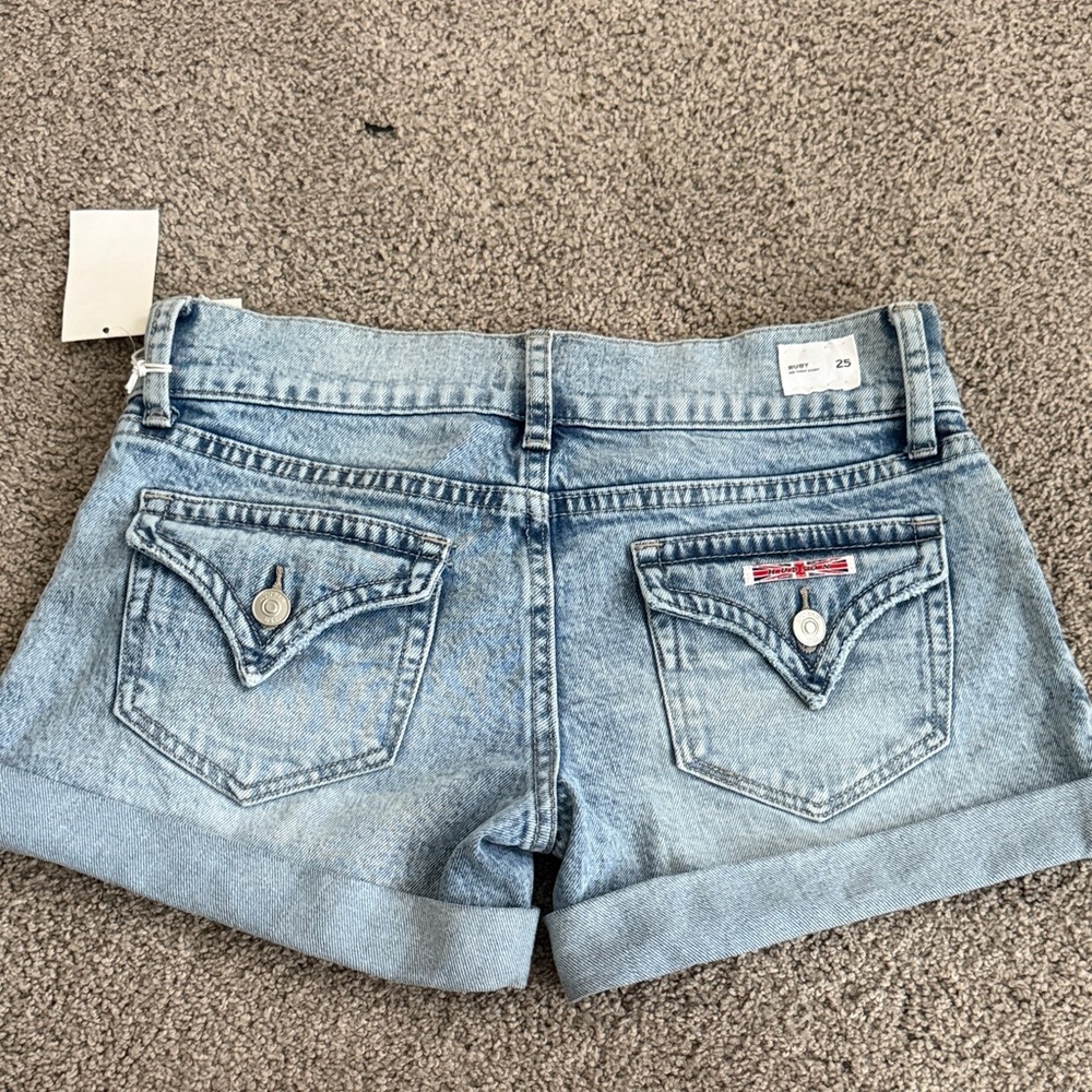 Hudson Jeans Light Blue Rolled Cuff Denim Shorts